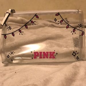I am selling a pretty clear PINK pouch ❤️